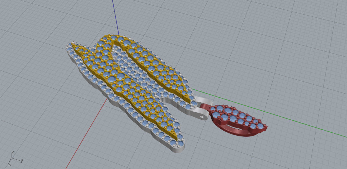 FLOWER SETTING LETTER U 3D print model_5