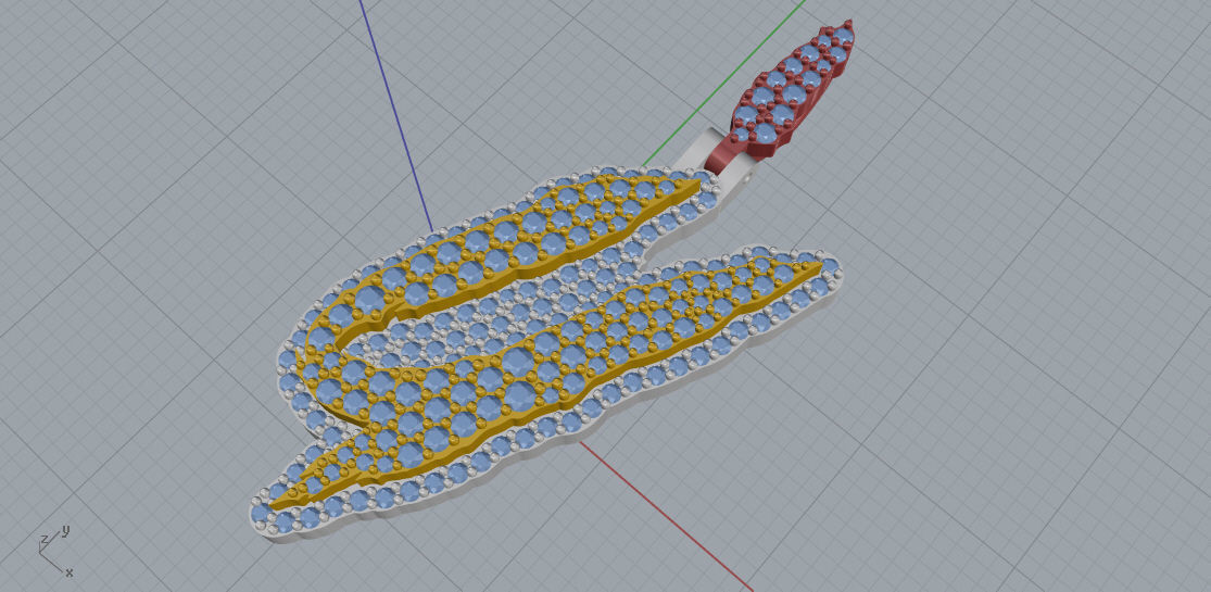 FLOWER SETTING LETTER U 3D print model_6