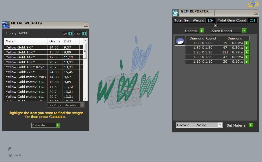 FLOWER SETTING LETTER W 3D print model_2