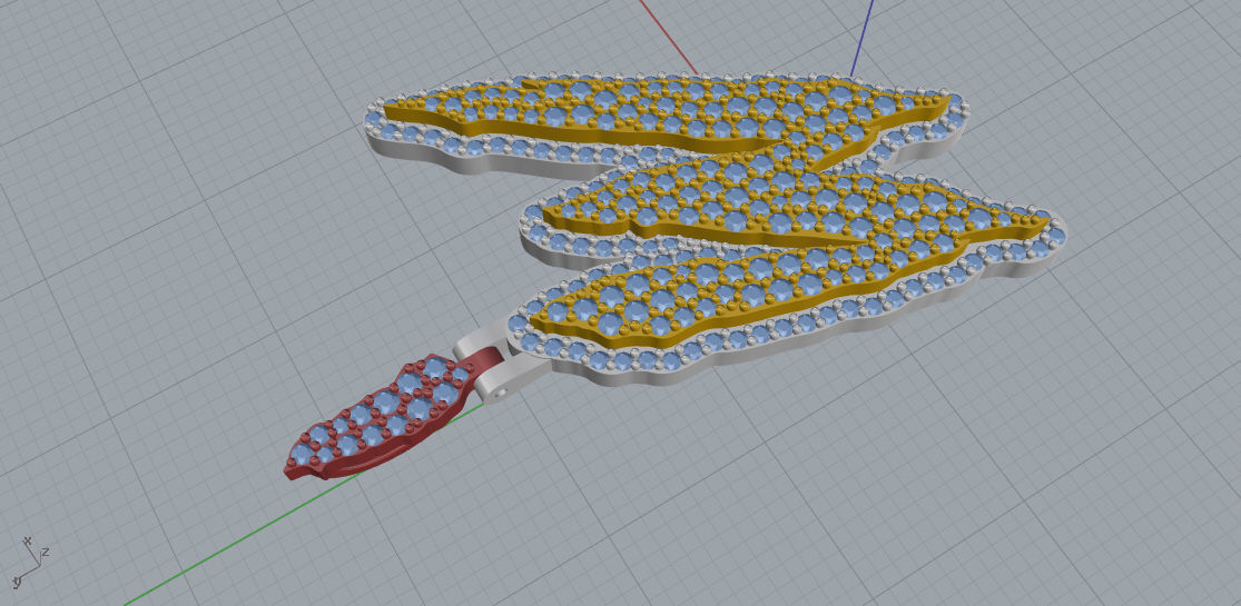 FLOWER SETTING LETTER W 3D print model_4