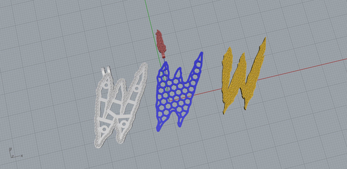 FLOWER SETTING LETTER W 3D print model_9