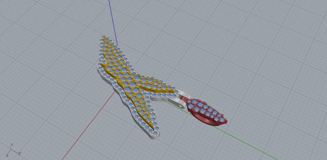 FLOWER SETTING LETTER Y 3D print model_4