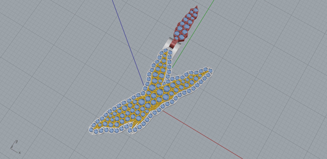 FLOWER SETTING LETTER Y 3D print model_6