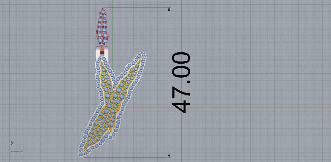 FLOWER SETTING LETTER Y 3D print model_7