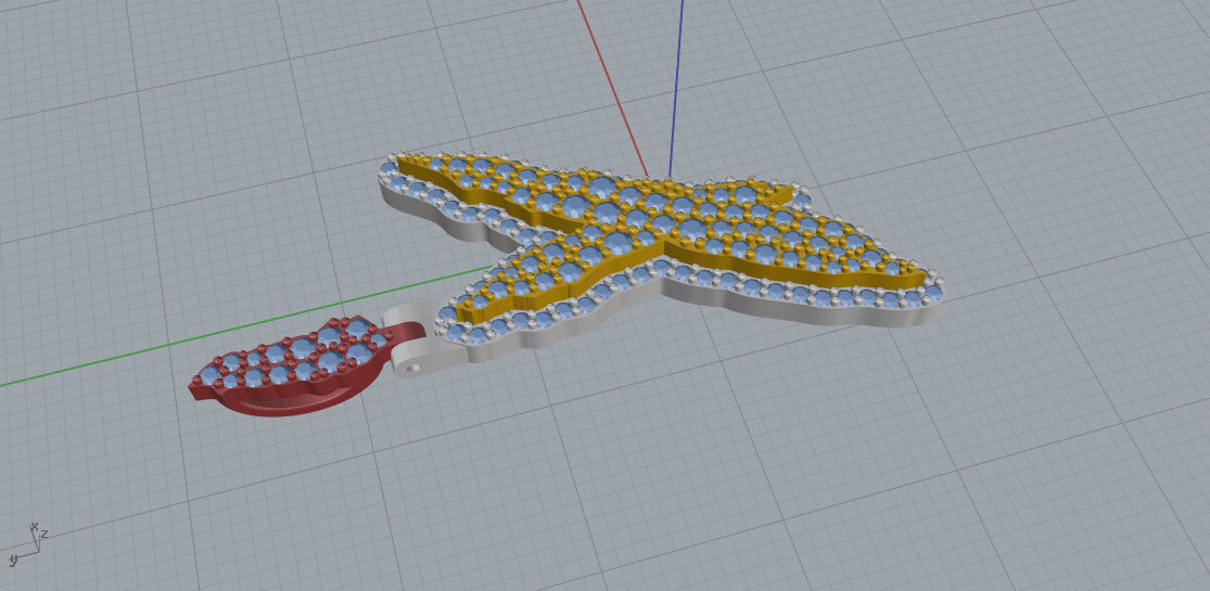 FLOWER SETTING LETTER Y 3D print model_3