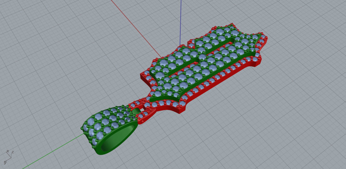 CUSTOM PAVE SETTING LETTER B 3D print model_4