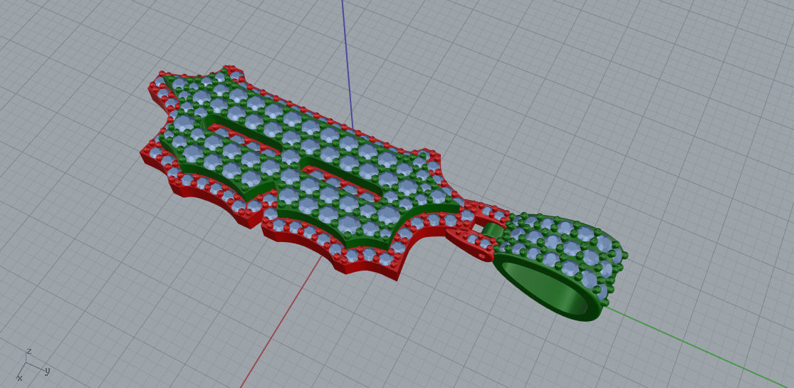 CUSTOM PAVE SETTING LETTER B 3D print model_5