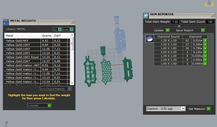 CUSTOM PAVE SETTING LETTER B 3D print model_2