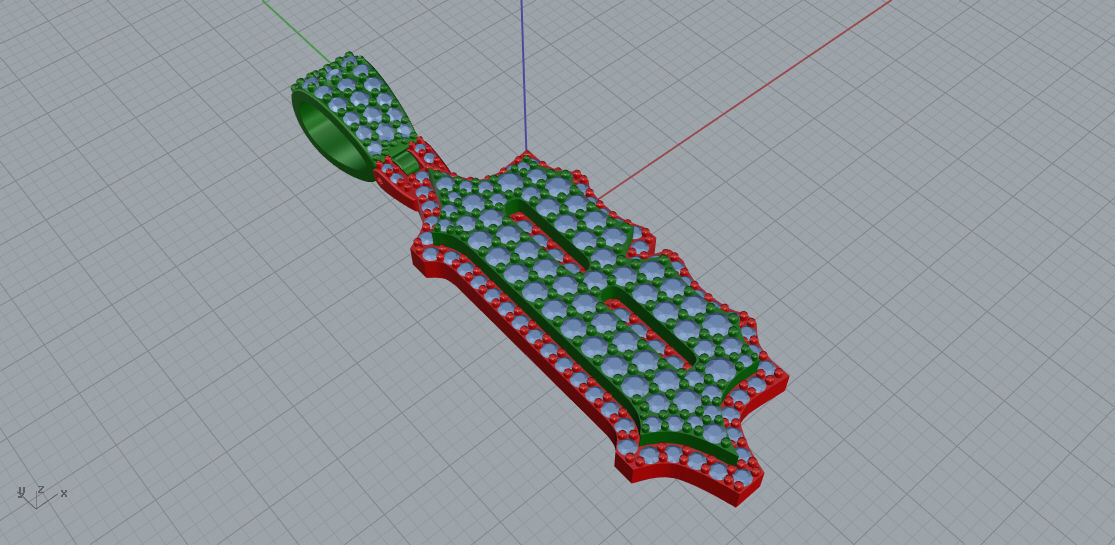 CUSTOM PAVE SETTING LETTER B 3D print model_1