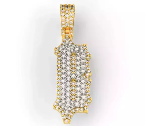 CUSTOM PAVE SETTING LETTER B