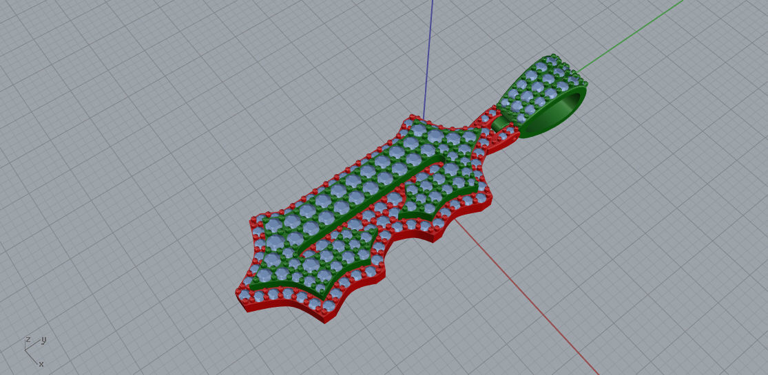 CUSTOM PAVE SETTING LETTER C 3D print model_6