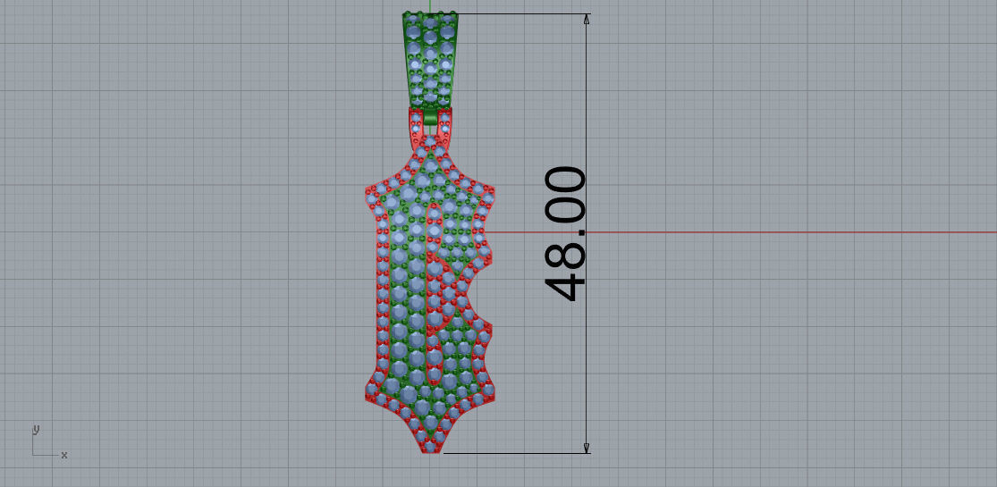 CUSTOM PAVE SETTING LETTER C 3D print model_7