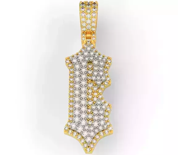 CUSTOM PAVE SETTING LETTER C