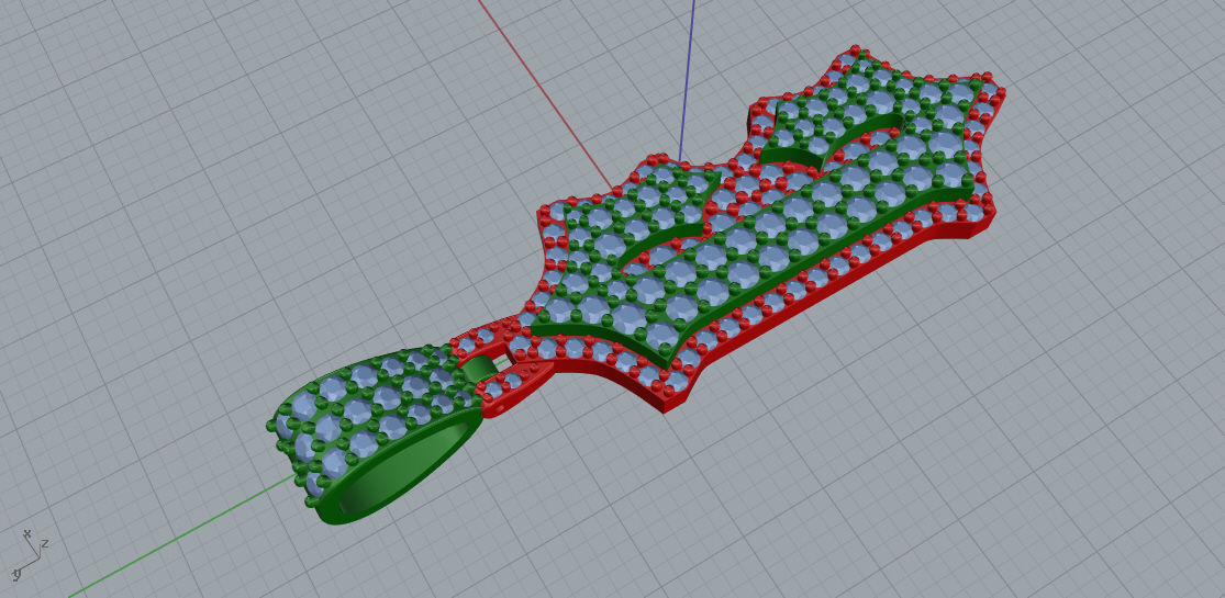 CUSTOM PAVE SETTING LETTER C 3D print model_4