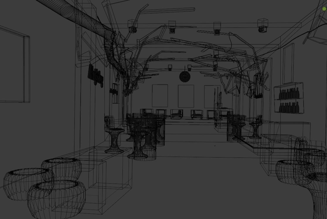 Bar Nightclub interior 3D model_12