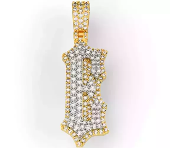 CUSTOM PAVE SETTING LETTER E