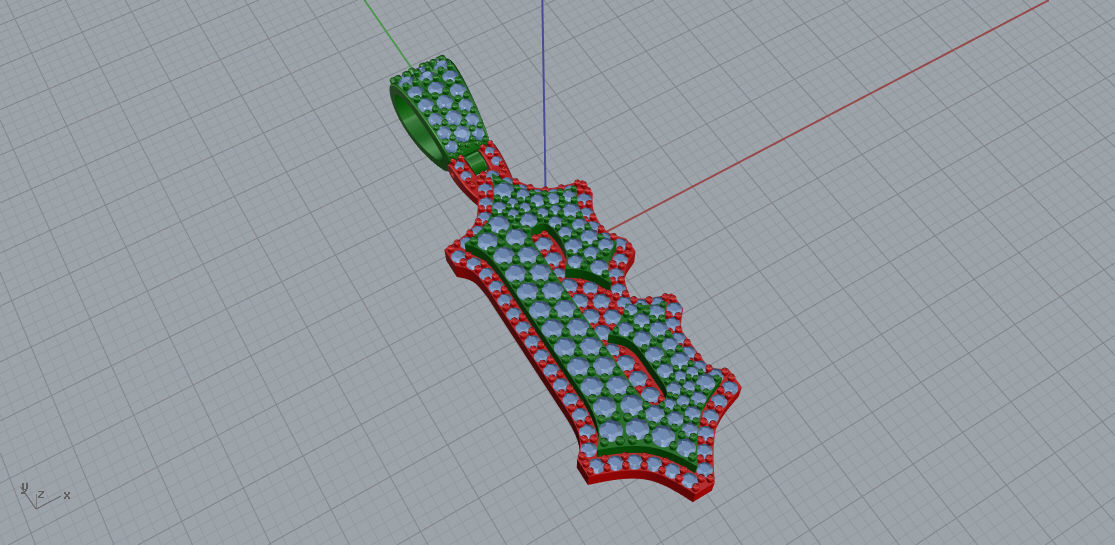 CUSTOM PAVE SETTING LETTER G 3D print model_1
