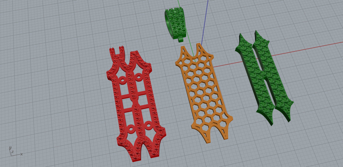 CUSTOM PAVE SETTING LETTER H 3D print model_9