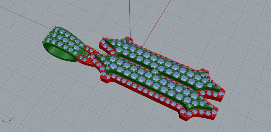 CUSTOM PAVE SETTING LETTER H 3D print model_3