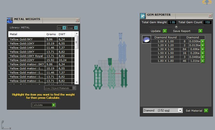 CUSTOM PAVE SETTING LETTER H 3D print model_2