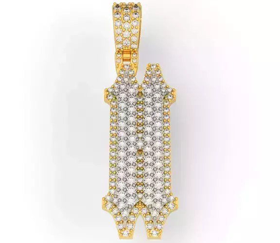 CUSTOM PAVE SETTING LETTER H