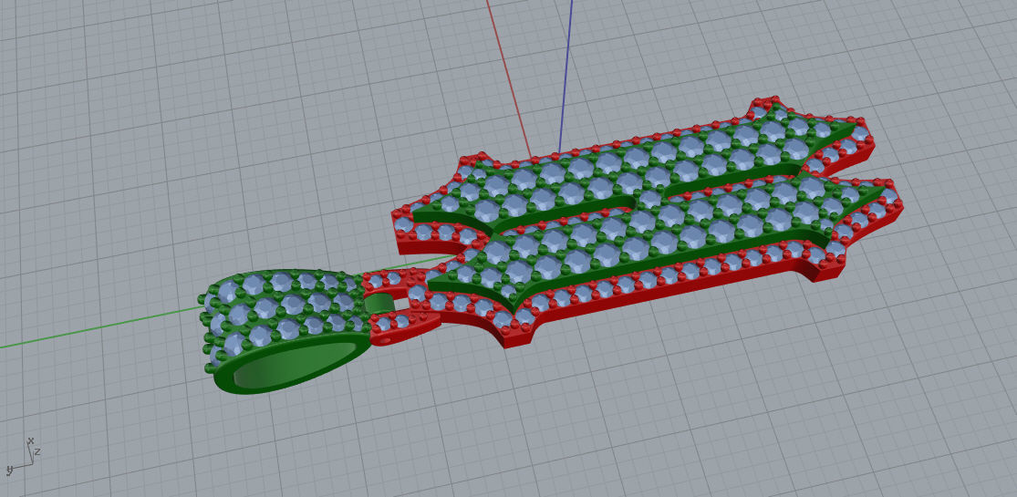 CUSTOM PAVE SETTING LETTER H 3D print model_4