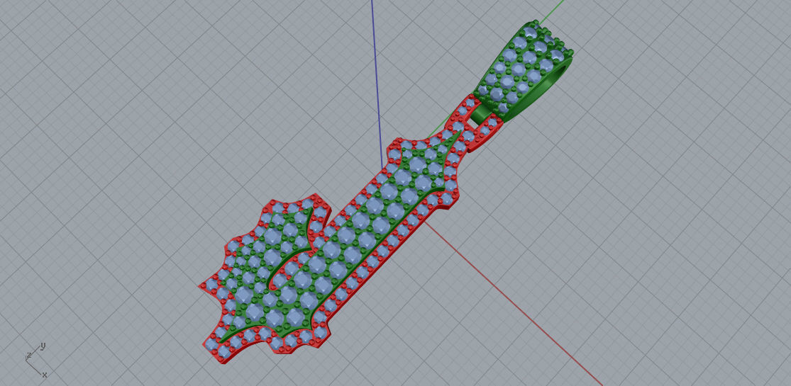 CUSTOM PAVE SETTING LETTER J 3D print model_6