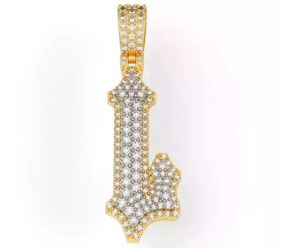 CUSTOM PAVE SETTING LETTER L