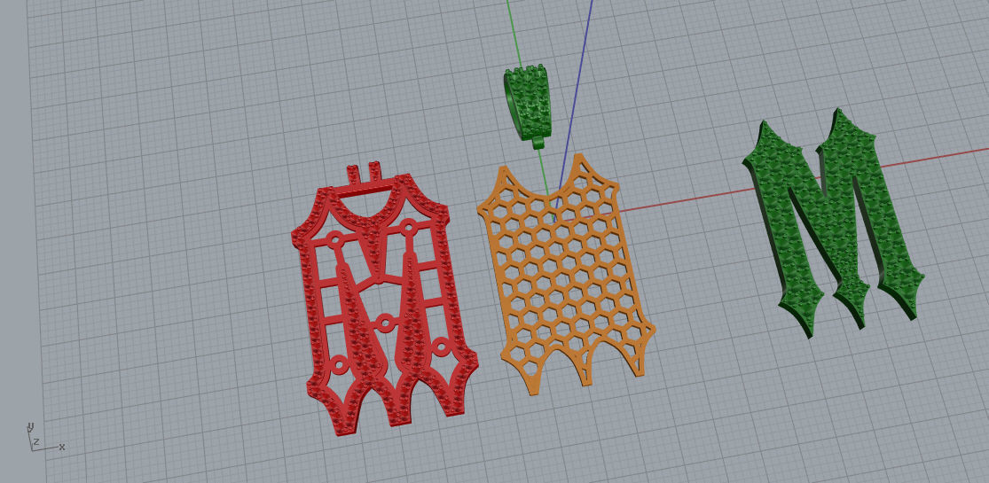 CUSTOM PAVE SETTING LETTER M 3D print model_9