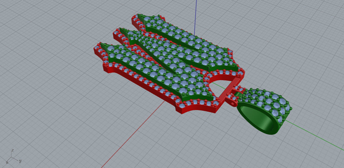 CUSTOM PAVE SETTING LETTER M 3D print model_5