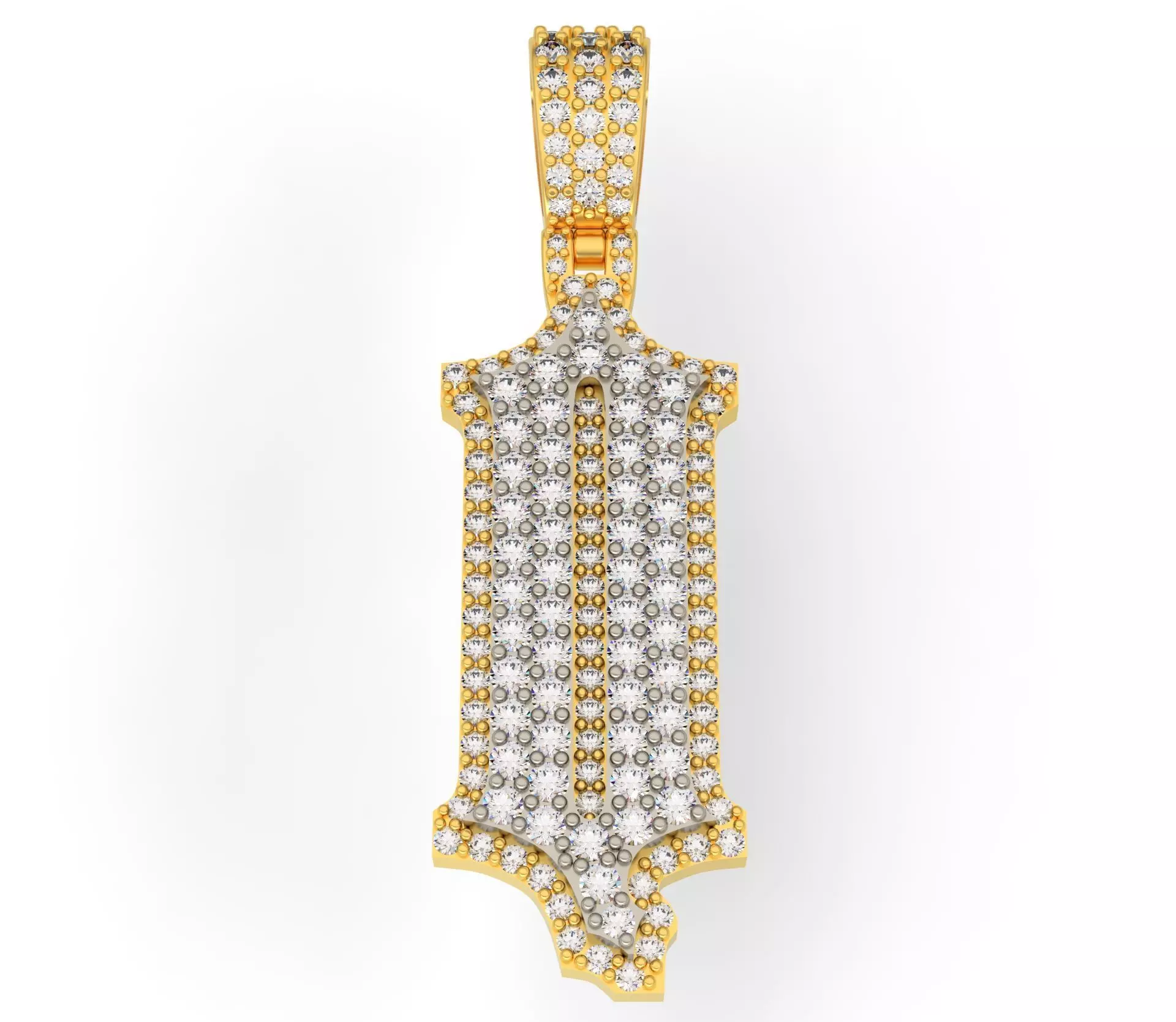 CUSTOM PAVE SETTING LETTER Q 3D print model_0