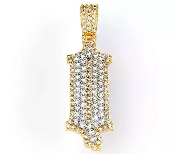 CUSTOM PAVE SETTING LETTER Q