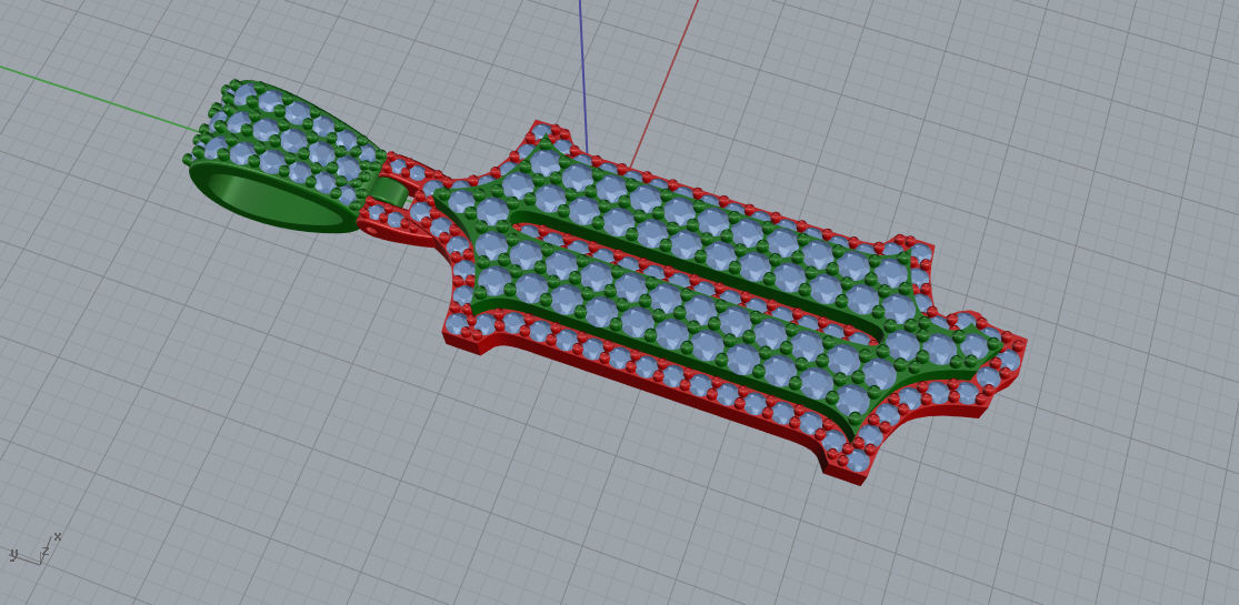 CUSTOM PAVE SETTING LETTER Q 3D print model_3