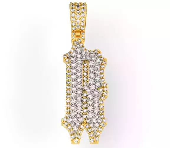 CUSTOM PAVE SETTING LETTER R