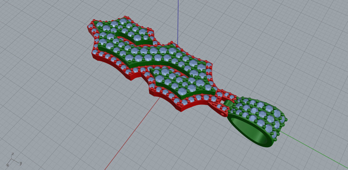 CUSTOM PAVE SETTING LETTER S 3D print model_5
