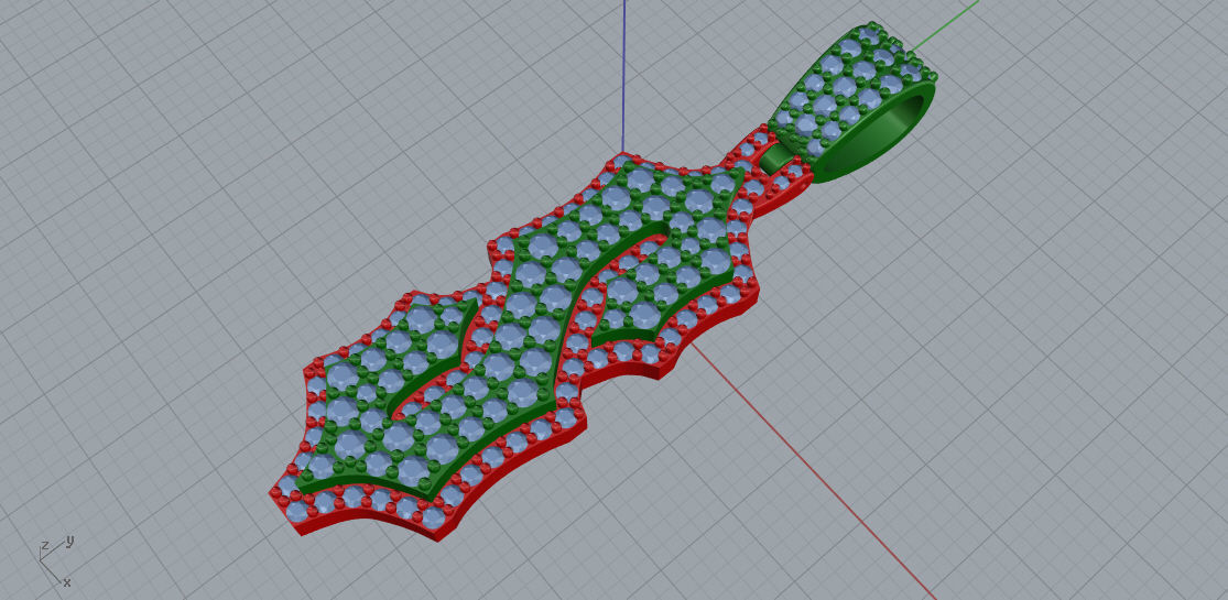 CUSTOM PAVE SETTING LETTER S 3D print model_6