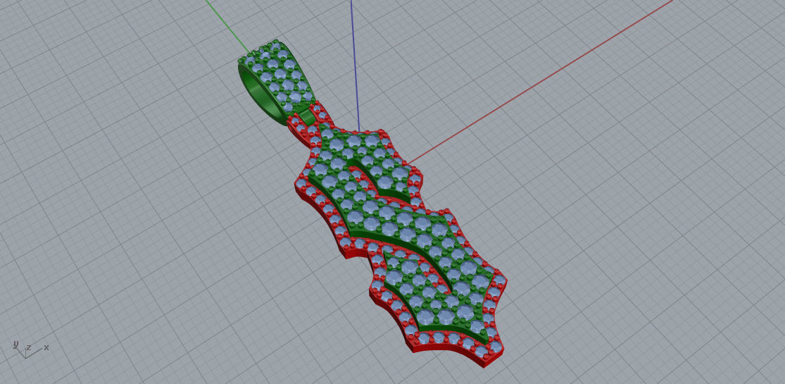 CUSTOM PAVE SETTING LETTER S 3D print model_1