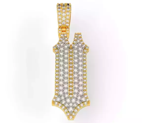 CUSTOM PAVE SETTING LETTER U