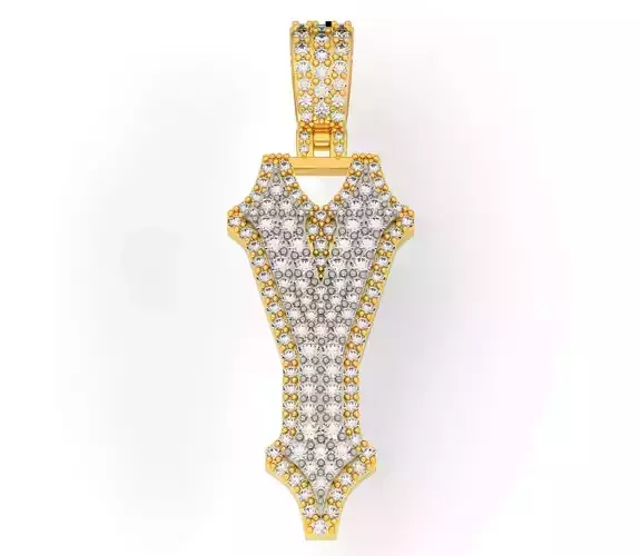 CUSTOM PAVE SETTING LETTER Y