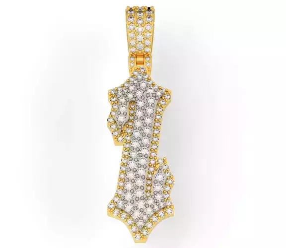 CUSTOM PAVE SETTING LETTER Z