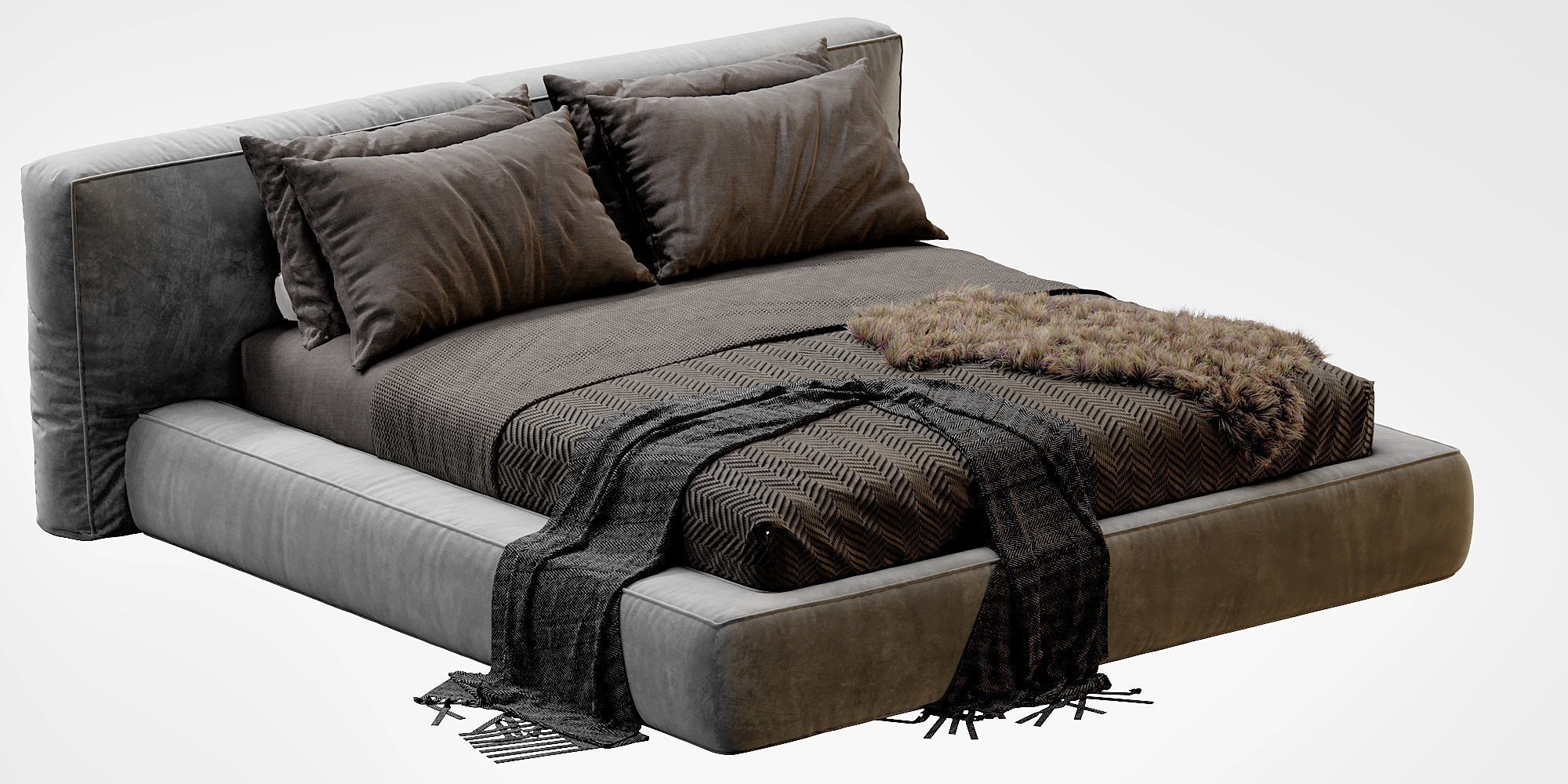 Bonaldo Fluff Bed 3D model_14