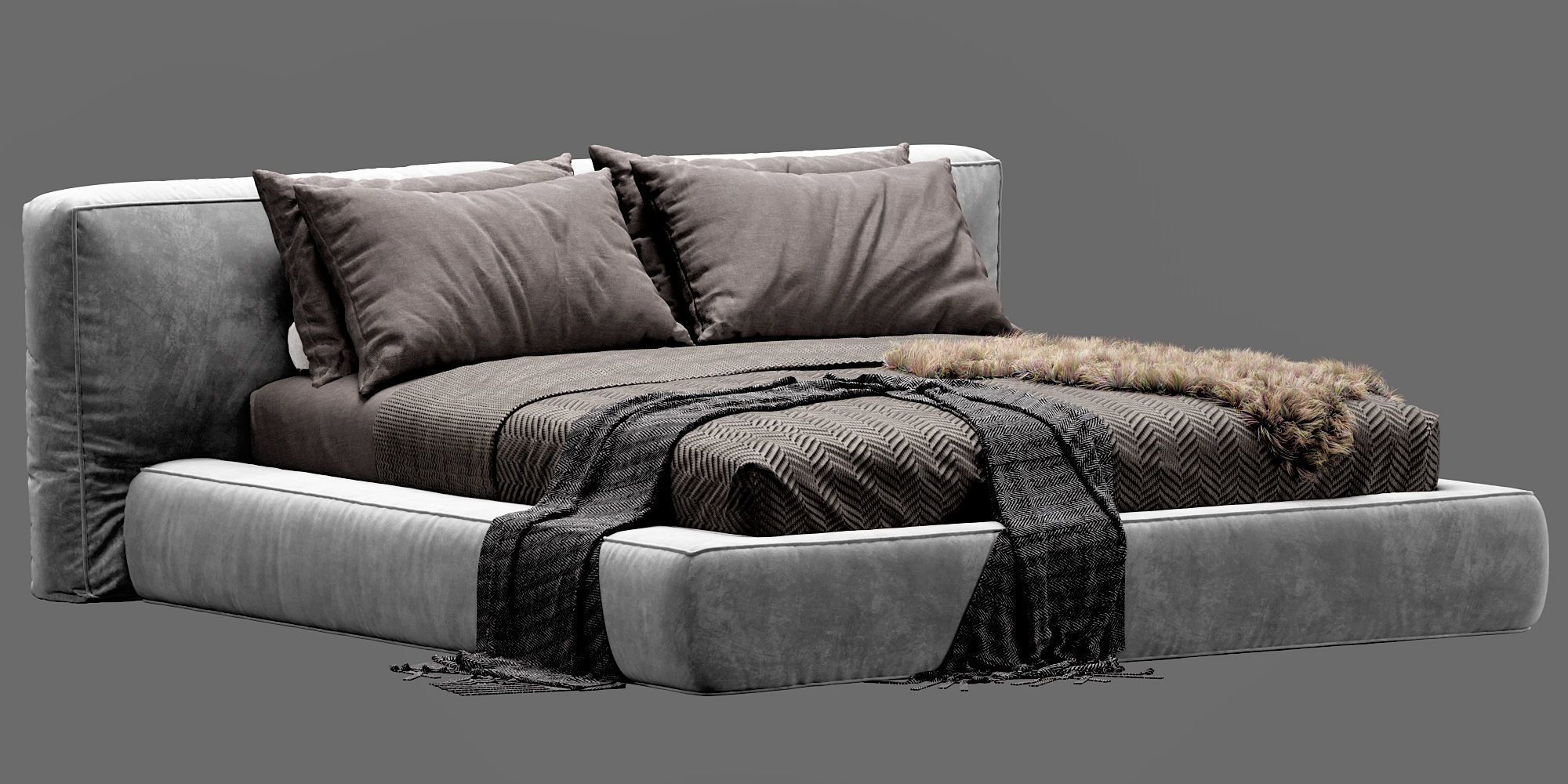 Bonaldo Fluff Bed 3D model_7