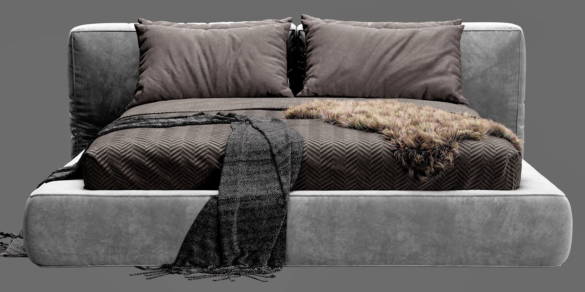 Bonaldo Fluff Bed 3D model_6