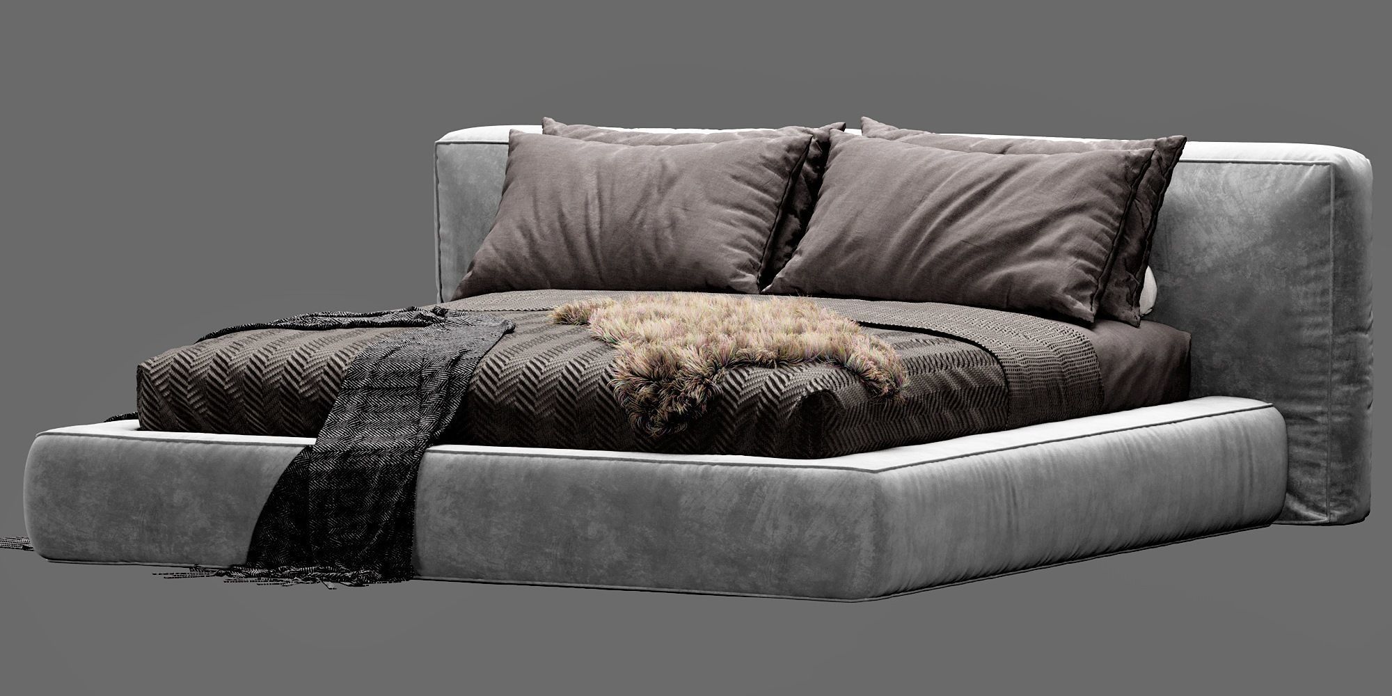 Bonaldo Fluff Bed 3D model_9