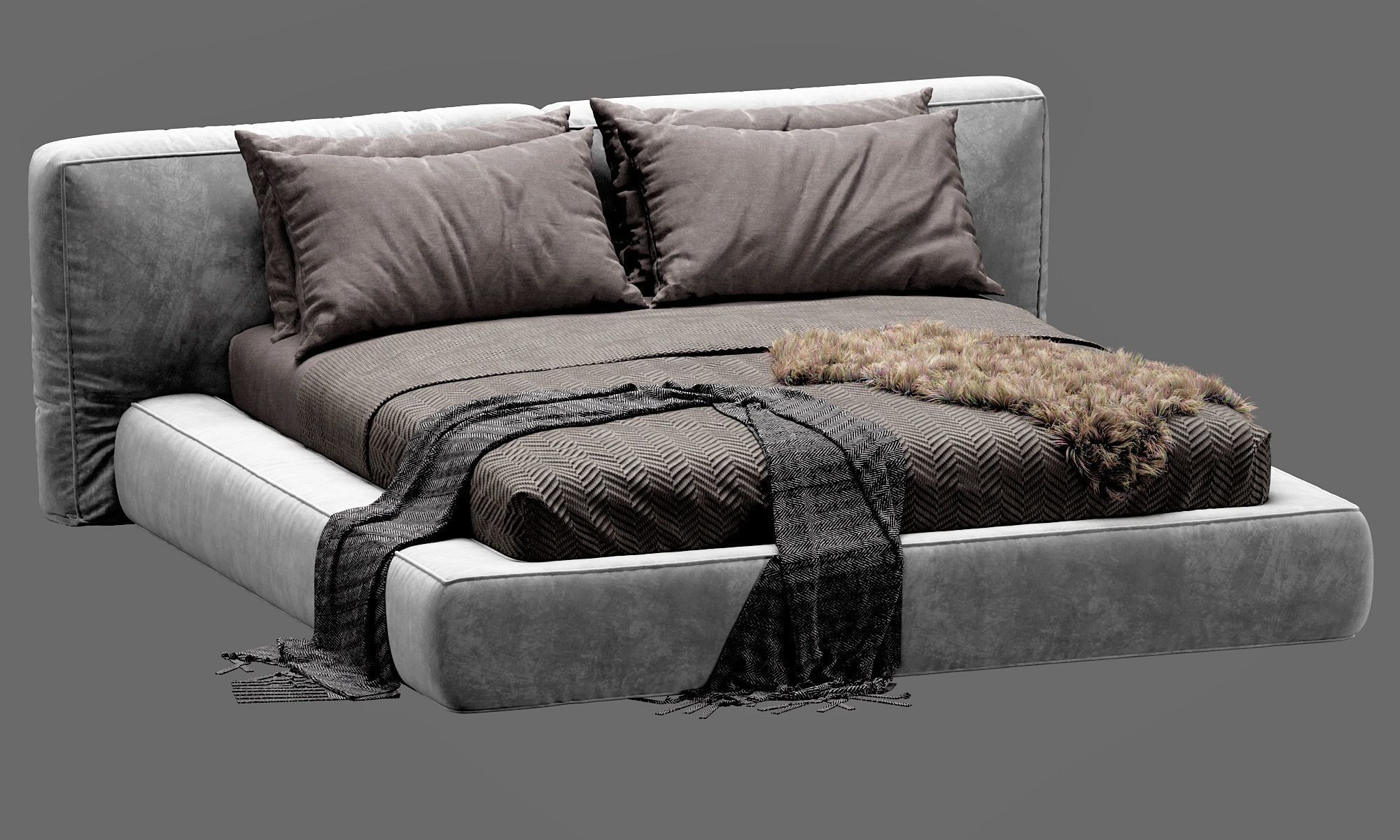 Bonaldo Fluff Bed 3D model_11