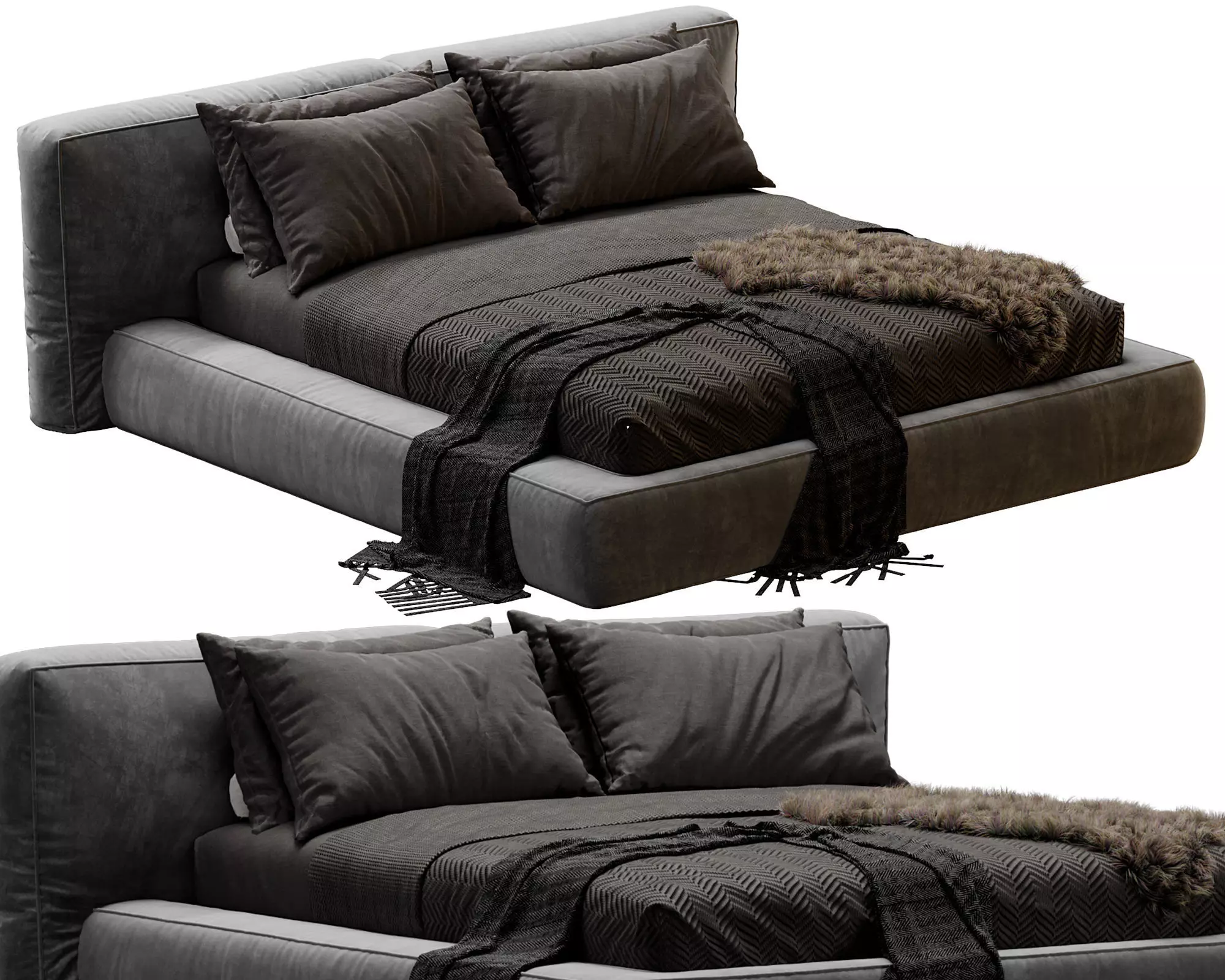 Bonaldo Fluff Bed 3D model_0