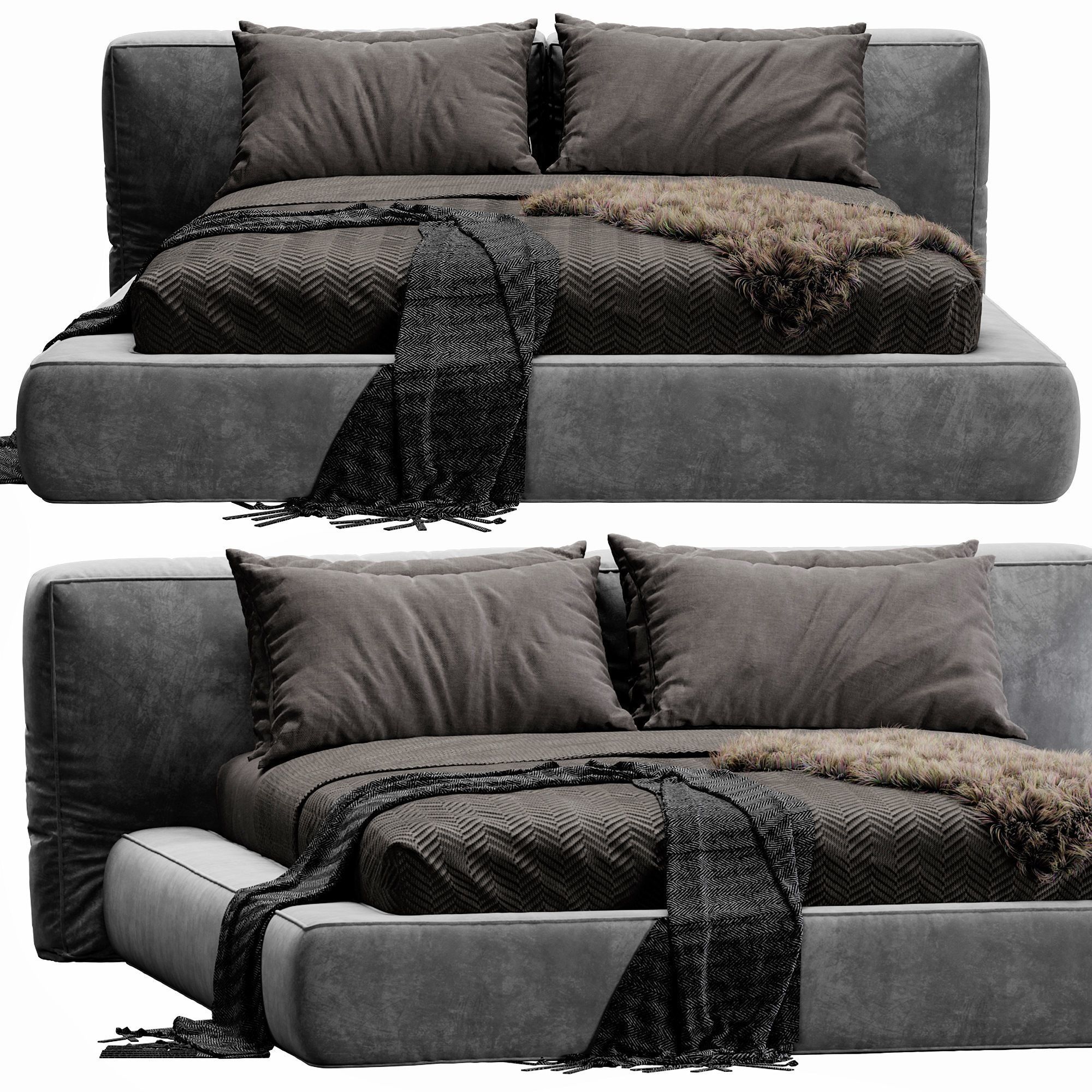 Bonaldo Fluff Bed 3D model_4