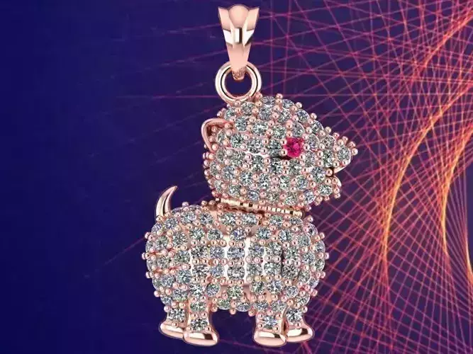 Dog pendant - Pet pendant - Puppy pendant - N262