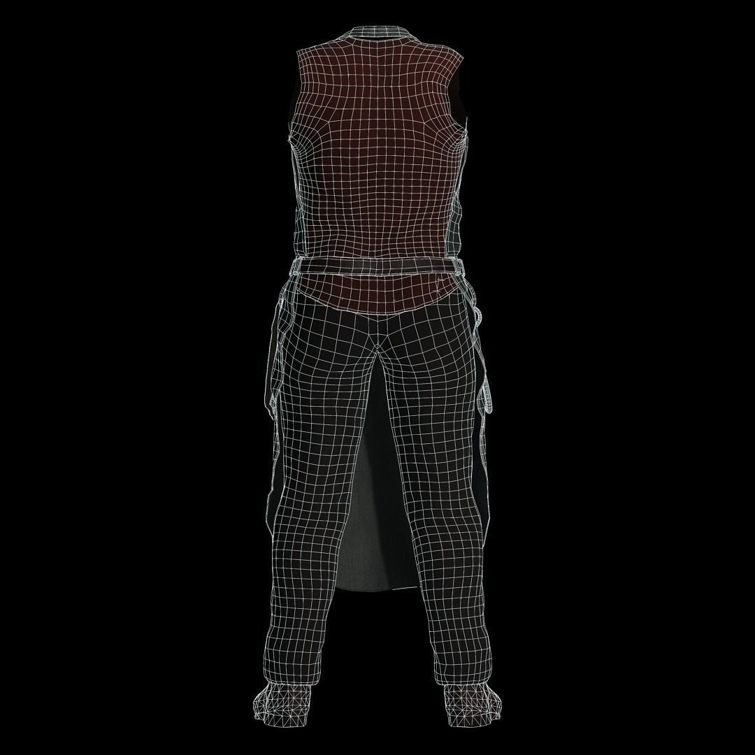 Fantasy Tavern Butcher - Fantasy Clothing Low-poly 3D model_9