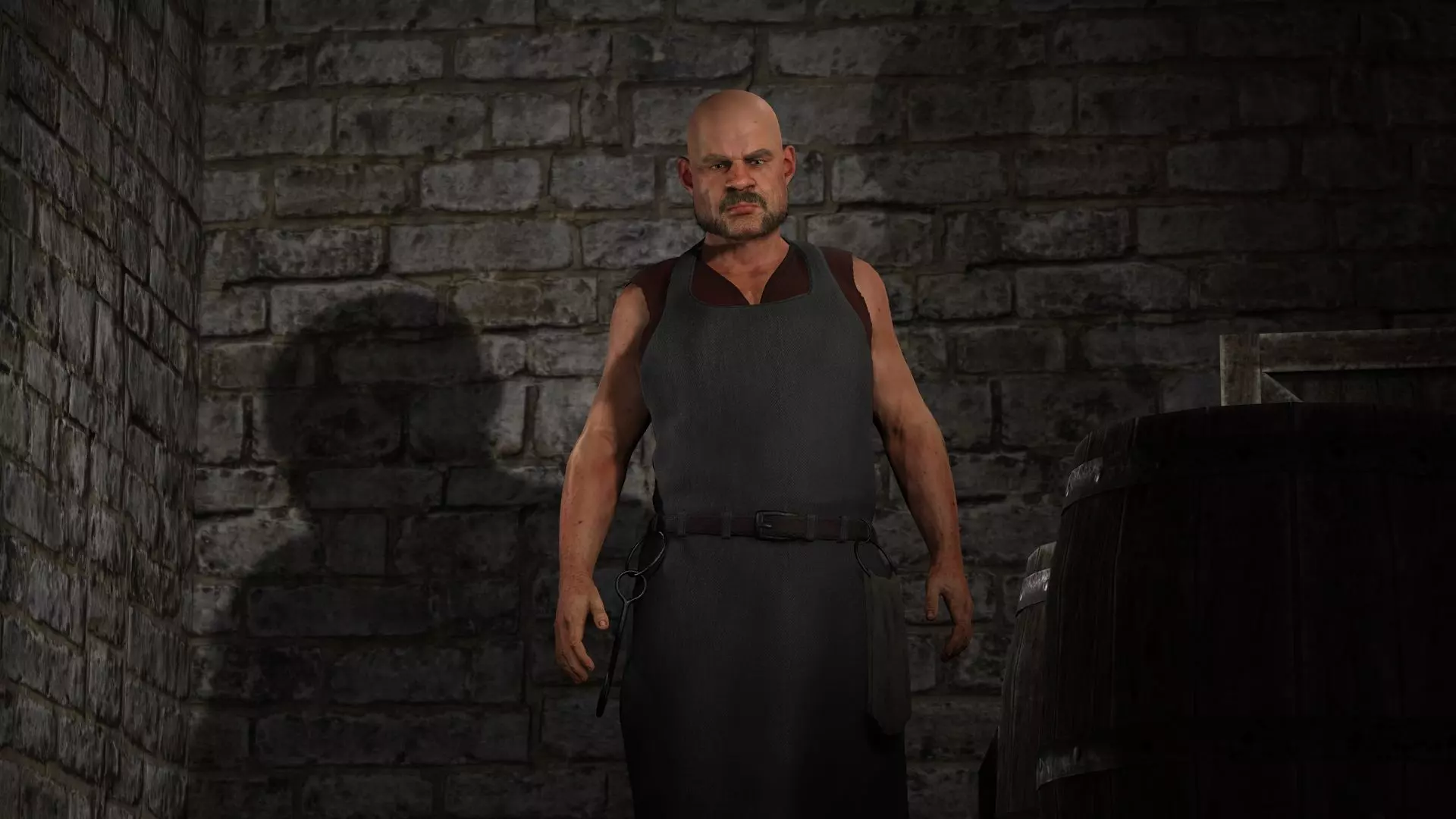 Fantasy Tavern Butcher - Fantasy Clothing Low-poly 3D model_0